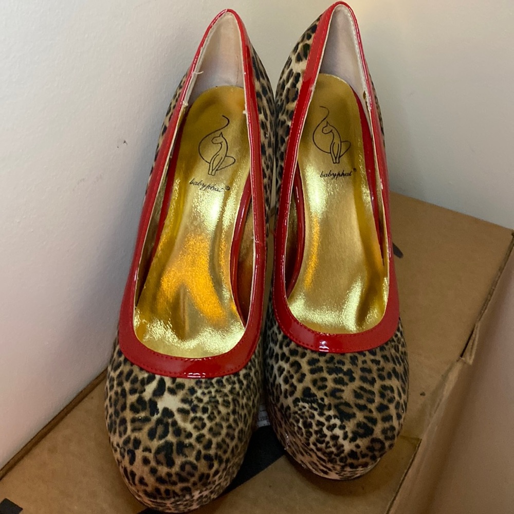Baby phat animal print 6inch heel